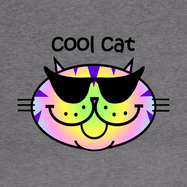 Cool Cat 2 - Rainbow Tabby by RawSunArt